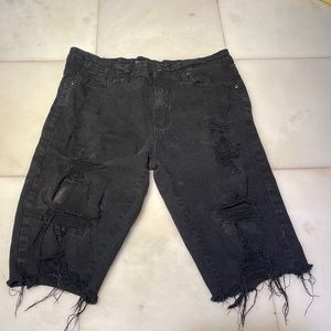 Black rip jeans